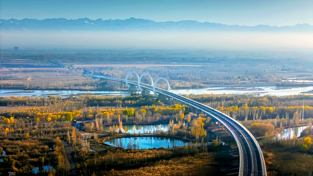 伊犁河三桥地处伊宁、可克达拉、察布查尔三地交界中心地带，起点位于霍尔果斯经济开发区伊宁园区，跨越伊犁河，终点位于察布查尔县湿地公园，全长2028米，设计时速为60公里。