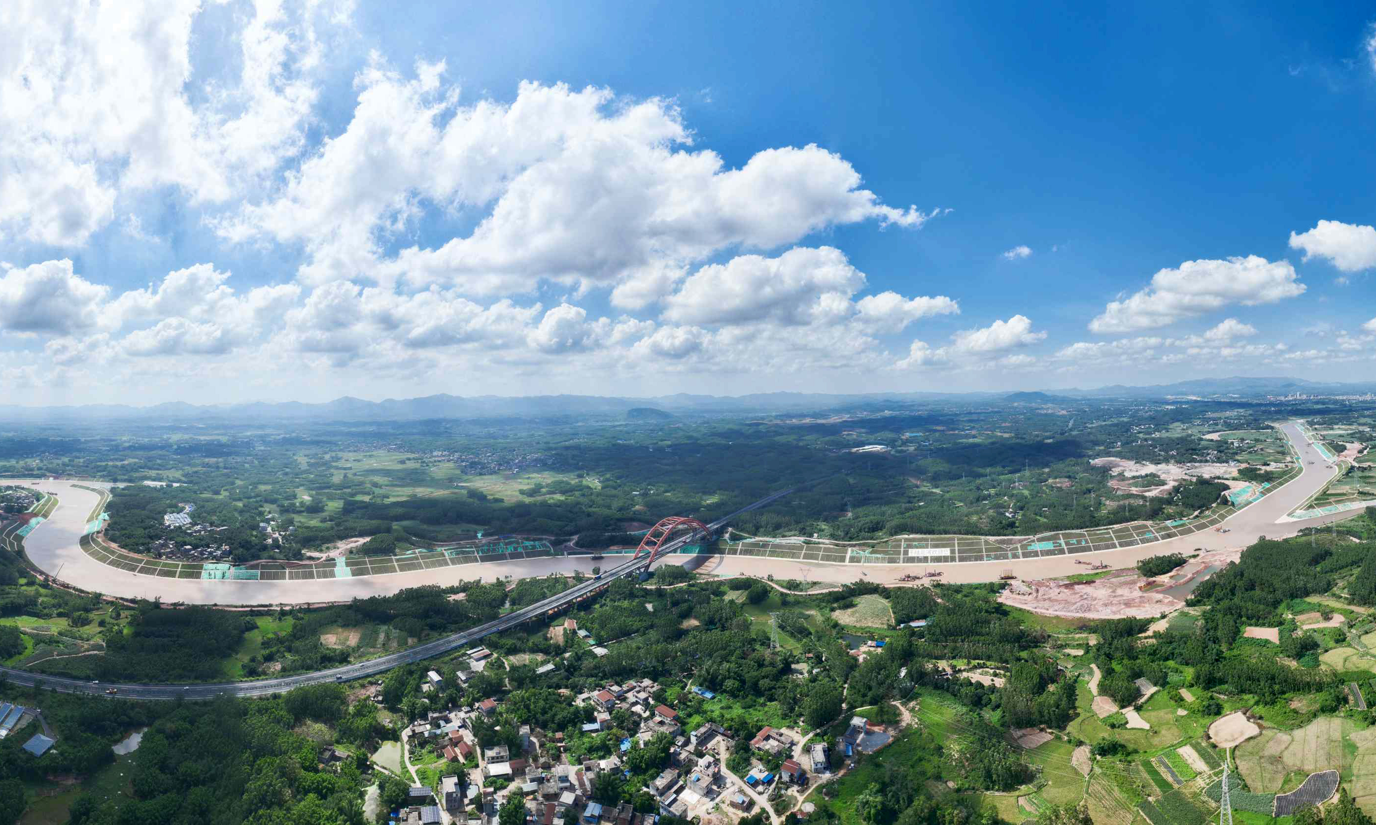 平陆运河建设现场。