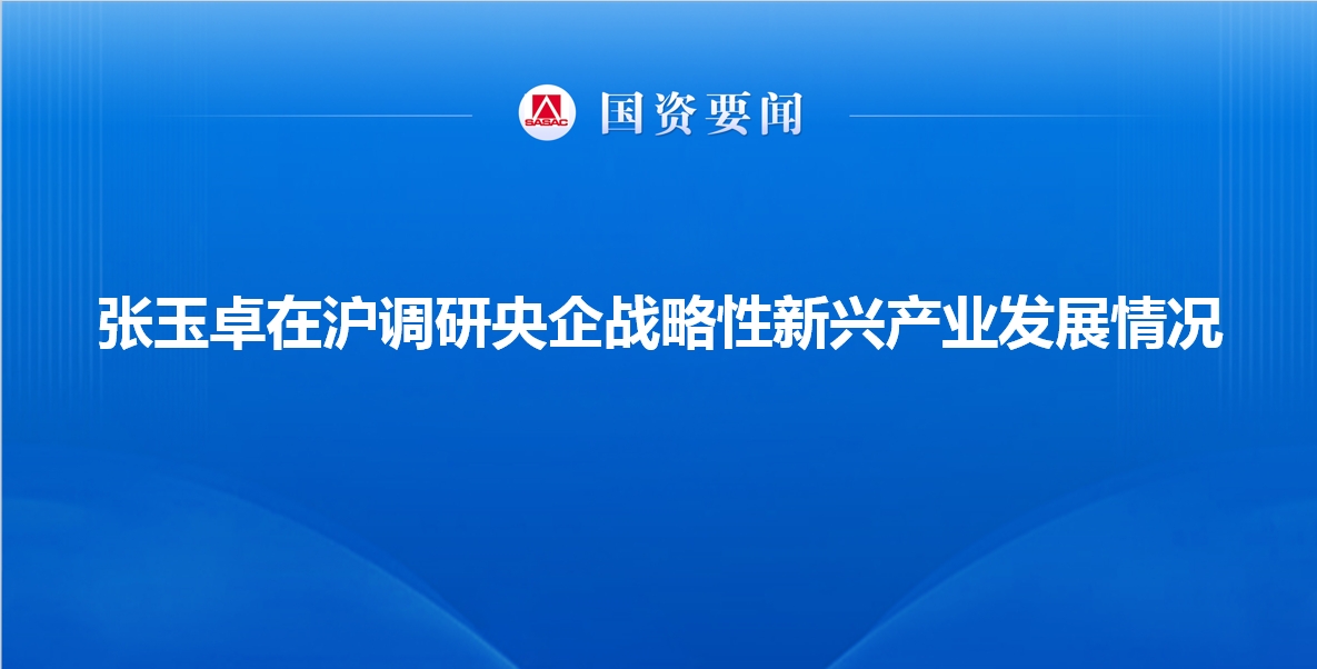 张玉卓在沪调研央企战略性新兴产业发展情况